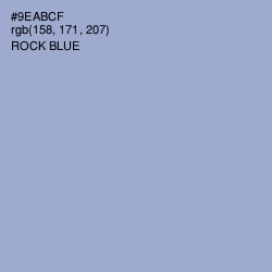 #9EABCF - Rock Blue Color Image